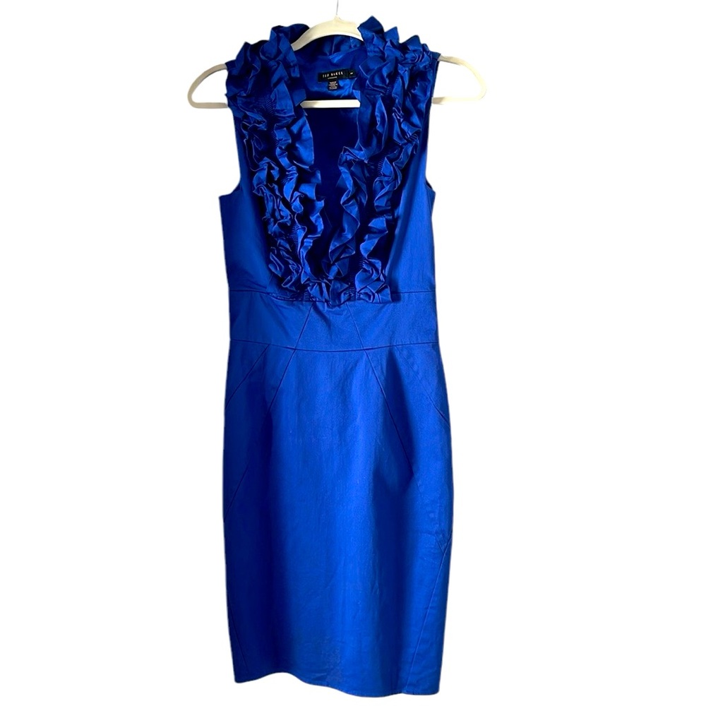 Ted Baker London Ruffled Pencil Midi Dress - Picture 2 of 7